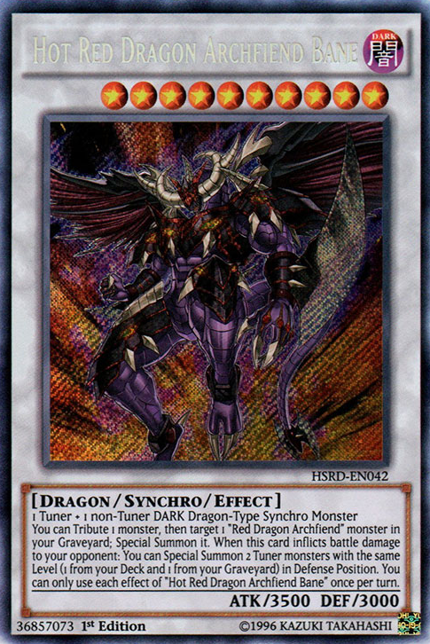 Hot Red Dragon Archfiend Bane [HSRD-EN042] Secret Rare | L.A. Mood Comics and Games
