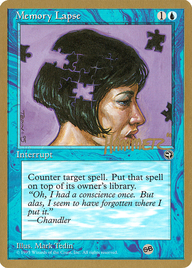 Memory Lapse (Jigsaw) (Shawn "Hammer" Regnier) (SB) [Pro Tour Collector Set] | L.A. Mood Comics and Games