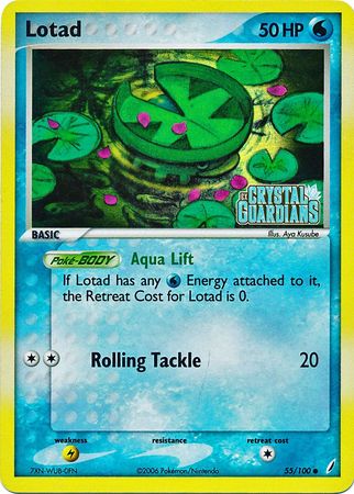 Lotad (55/100) (Stamped) [EX: Crystal Guardians] | L.A. Mood Comics and Games