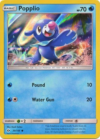 Popplio (39/149) (Water Web Holo) [Sun & Moon: Base Set] | L.A. Mood Comics and Games