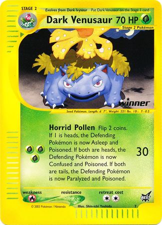 Dark Venusaur (7) (Winner) [Best of Promos] | L.A. Mood Comics and Games