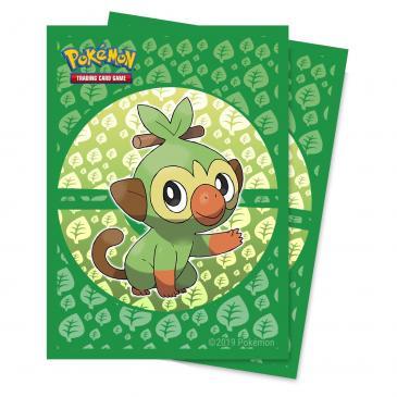 Sword and Shield Galar Starters Grookey Deck Protector sleeve 65ct for Pokémon | L.A. Mood Comics and Games
