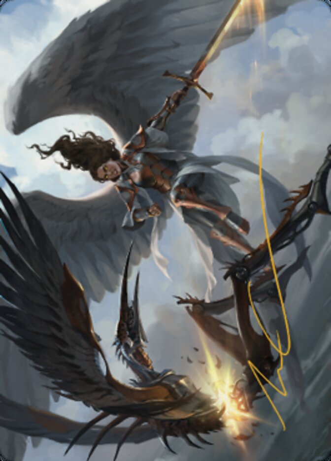 Destroy Evil Art Card (Gold-Stamped Signature) [Dominaria United Art Series] | L.A. Mood Comics and Games