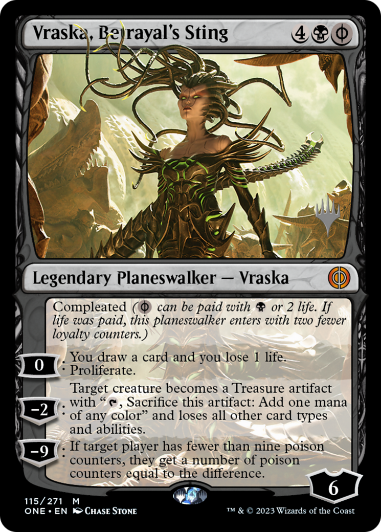 Vraska, Betrayal's Sting (Promo Pack) [Phyrexia: All Will Be One Promos] | L.A. Mood Comics and Games