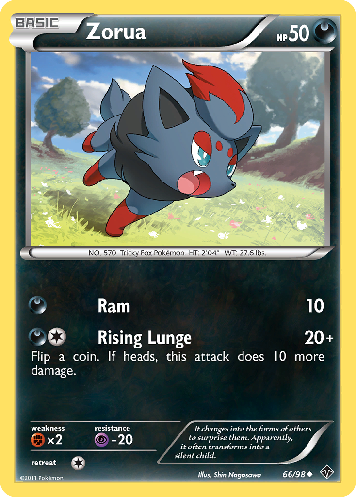 Zorua (66/98) [Black & White: Emerging Powers] | L.A. Mood Comics and Games