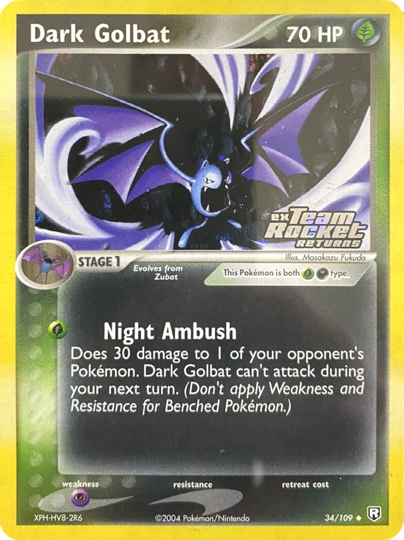 Dark Golbat (34/109) (Stamped) [EX: Team Rocket Returns] | L.A. Mood Comics and Games