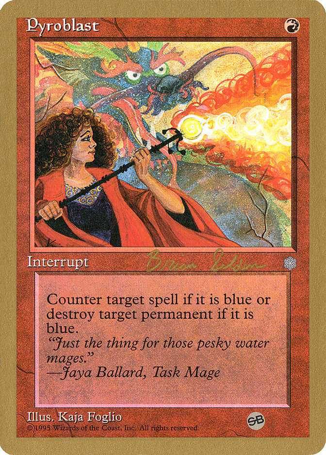 Pyroblast (Brian Selden) (SB) [World Championship Decks 1998] | L.A. Mood Comics and Games