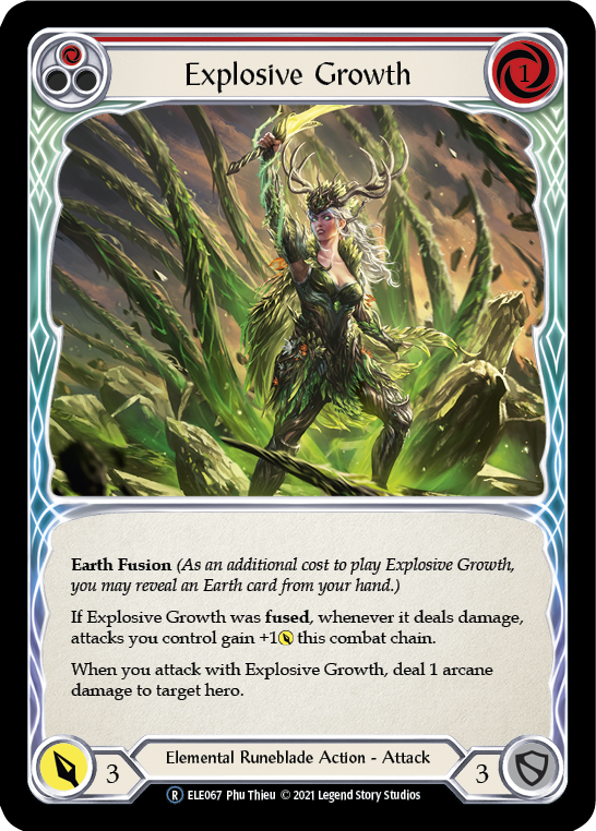 Explosive Growth (Red) [U-ELE067] (Tales of Aria Unlimited)  Unlimited Rainbow Foil | L.A. Mood Comics and Games