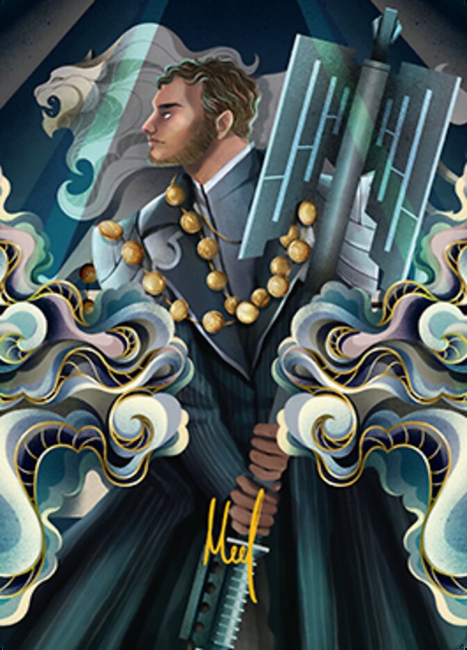 Rafiq of the Many Art Card (Gold-Stamped Signature) [Streets of New Capenna Art Series] | L.A. Mood Comics and Games