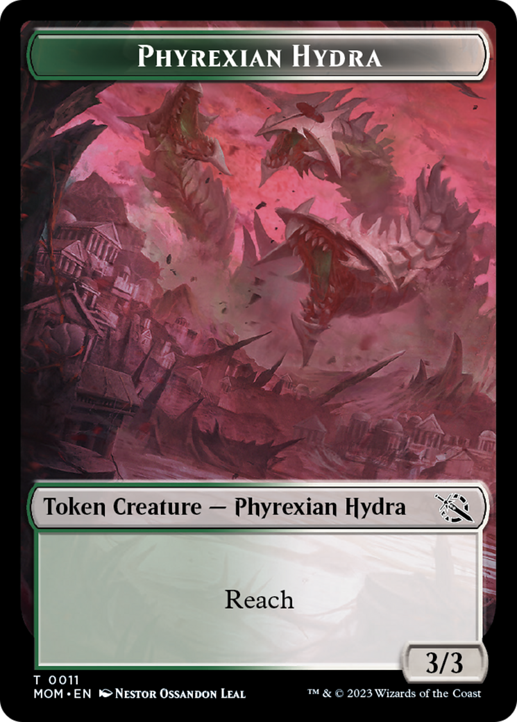 Warrior // Phyrexian Hydra (11) Double-Sided Token [March of the Machine Tokens] | L.A. Mood Comics and Games