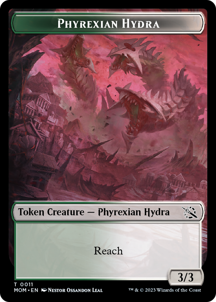Monk // Phyrexian Hydra (11) Double-Sided Token [March of the Machine Tokens] | L.A. Mood Comics and Games