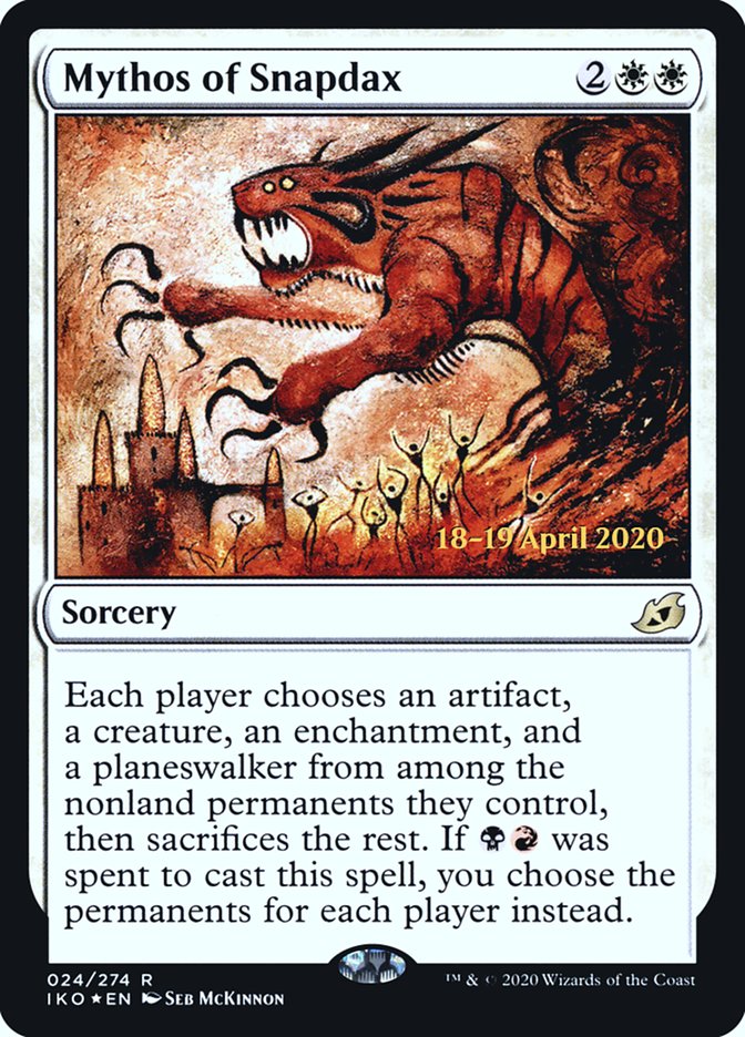 Mythos of Snapdax [Ikoria: Lair of Behemoths Prerelease Promos] | L.A. Mood Comics and Games