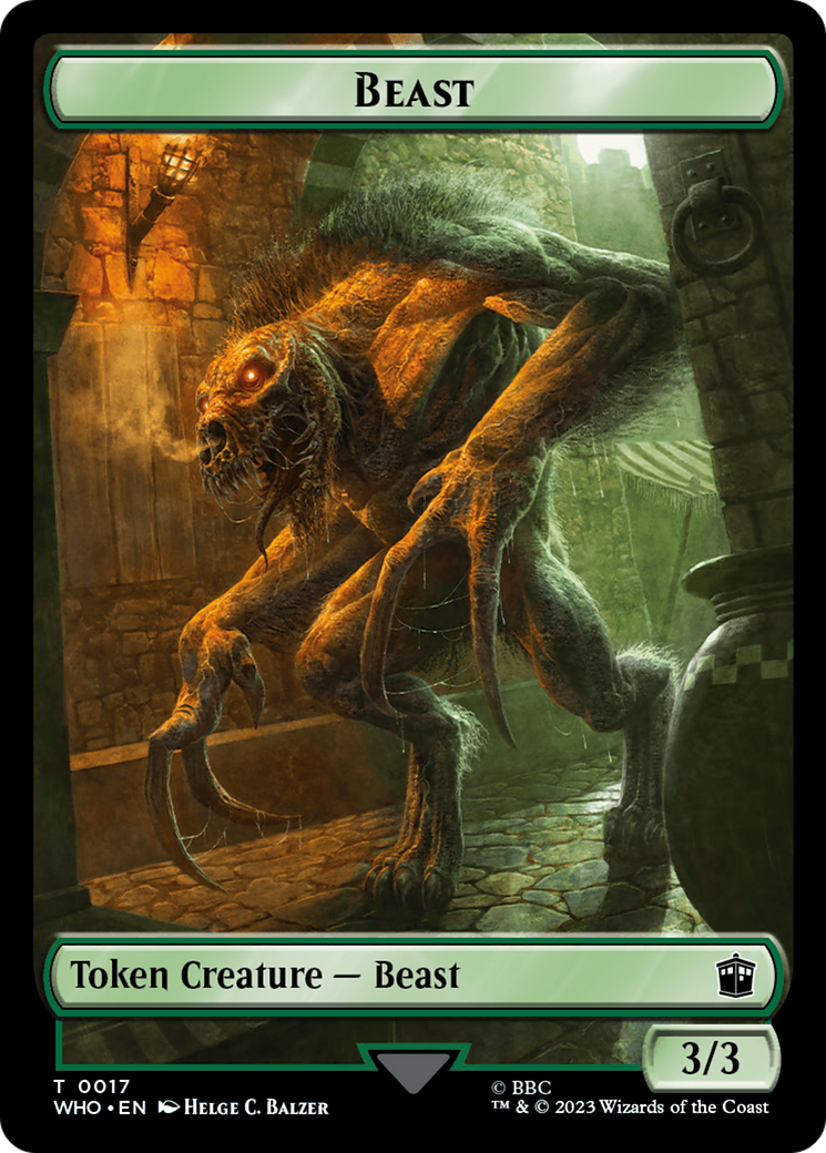 Soldier // Beast Double-Sided Token [Doctor Who Tokens] | L.A. Mood Comics and Games