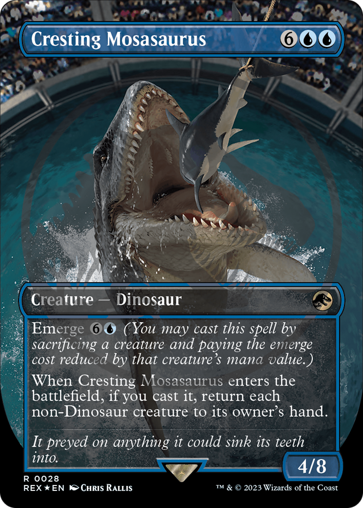 Cresting Mosasaurus (Emblem) (Borderless) [Jurassic World Collection Tokens] | L.A. Mood Comics and Games