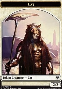 Cat // Cat Warrior Double-Sided Token [Commander 2017 Tokens] | L.A. Mood Comics and Games