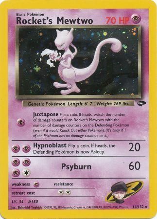Rocket's Mewtwo (14/132) [Gym Challenge Unlimited] | L.A. Mood Comics and Games