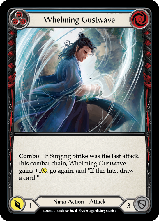 Whelming Gustwave (Blue) [KSU024-C] (Katsu Hero Deck)  1st Edition Normal | L.A. Mood Comics and Games