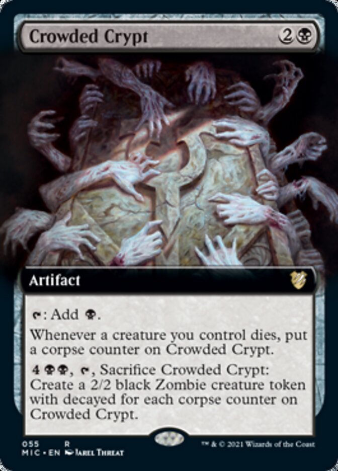 Crowded Crypt (Extended Art) [Innistrad: Midnight Hunt Commander] | L.A. Mood Comics and Games