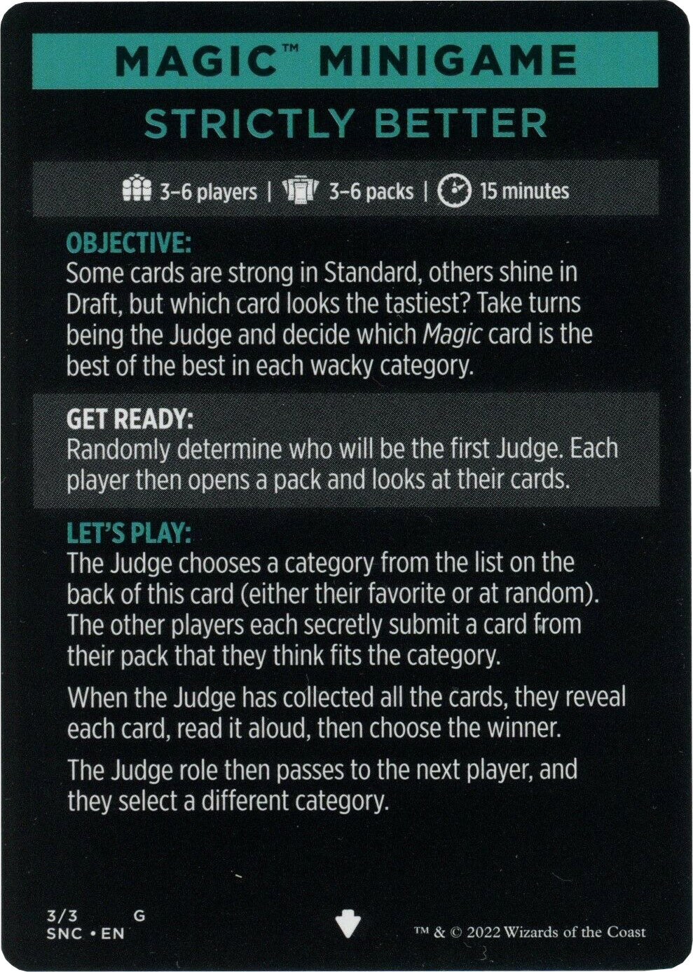 Strictly Better (Magic Minigame) [Streets of New Capenna Minigame] | L.A. Mood Comics and Games