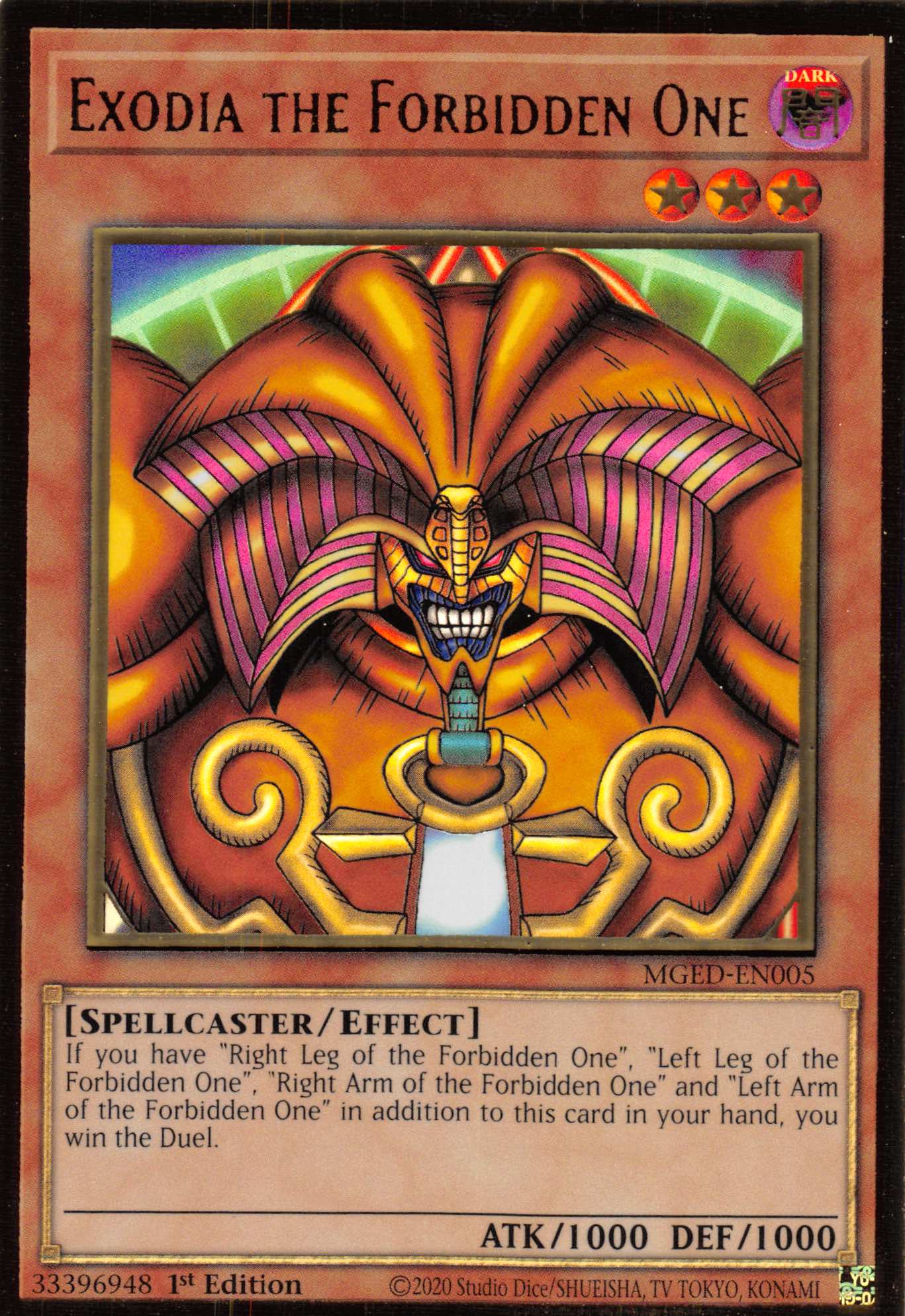 Exodia the Forbidden One [MGED-EN005] Gold Rare | L.A. Mood Comics and Games