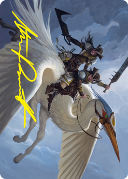 Gryffwing Cavalry Art Card (Gold-Stamped Signature) [Innistrad: Crimson Vow Art Series] | L.A. Mood Comics and Games