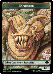 Elephant // Saproling Double-Sided Token [Dominaria Remastered Tokens] | L.A. Mood Comics and Games