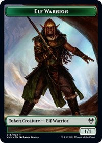 Elf Warrior // Demon Berserker Double-Sided Token [Kaldheim Tokens] | L.A. Mood Comics and Games