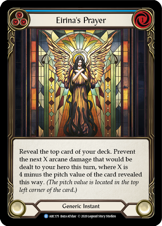 Eirina's Prayer (Blue) [U-ARC175] (Arcane Rising Unlimited)  Unlimited Rainbow Foil | L.A. Mood Comics and Games