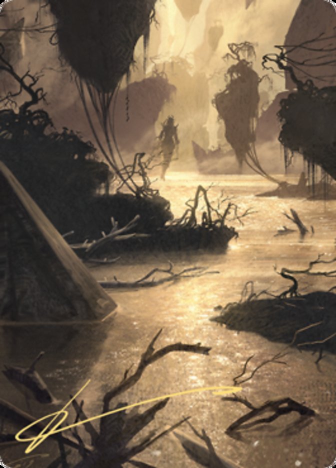 Murkwater Pathway Art Card (Gold-Stamped Signature) [Zendikar Rising Art Series] | L.A. Mood Comics and Games