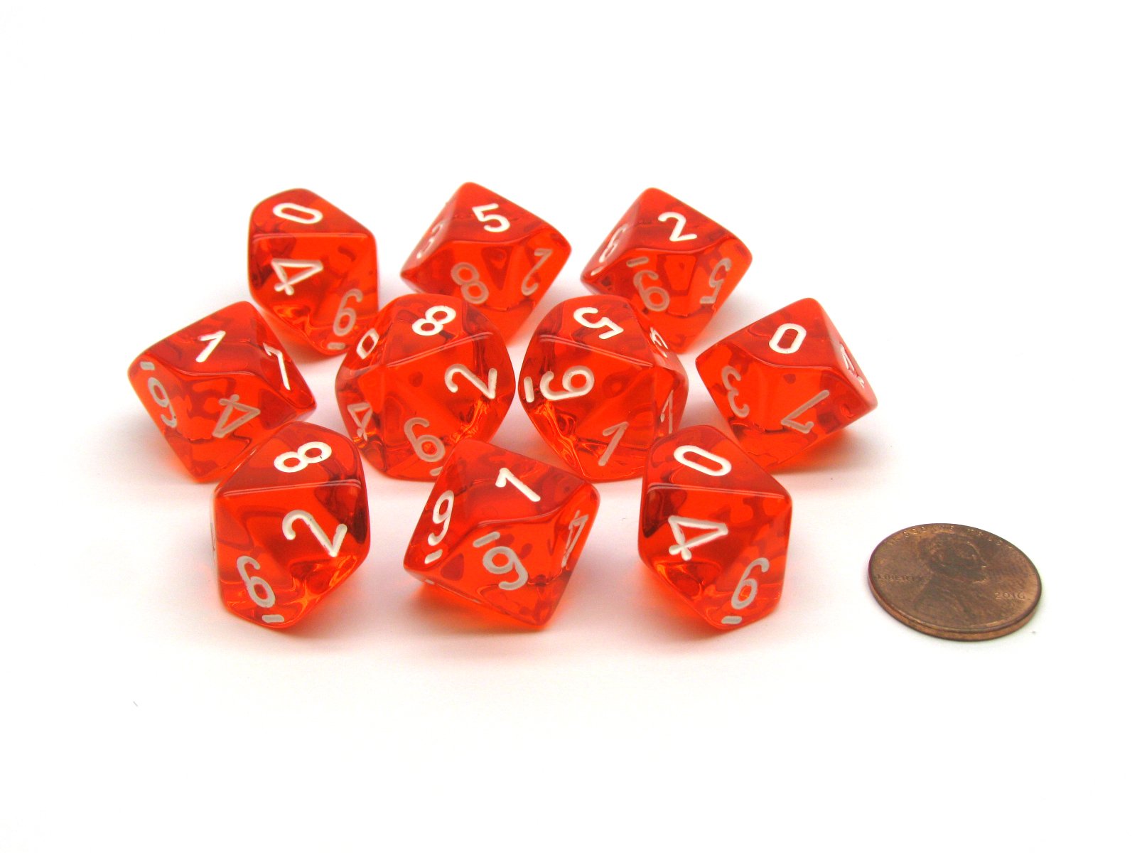 Chessex: Translucent D10 Dice Set | L.A. Mood Comics and Games