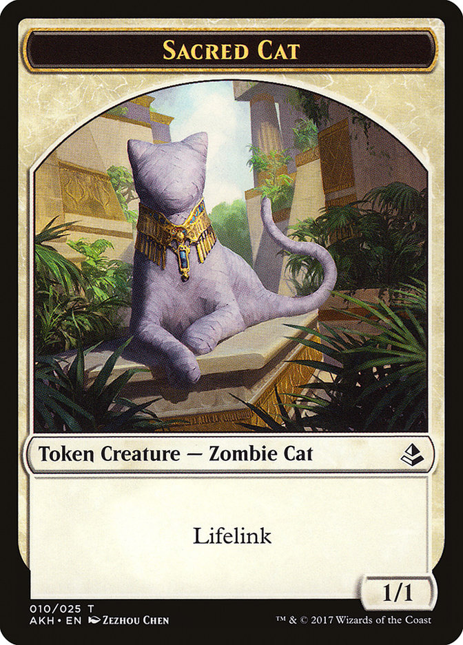 Sacred Cat Token [Amonkhet Tokens] | L.A. Mood Comics and Games