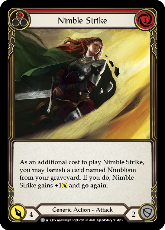 Nimble Strike (Red) [U-WTR185] (Welcome to Rathe Unlimited)  Unlimited Rainbow Foil | L.A. Mood Comics and Games