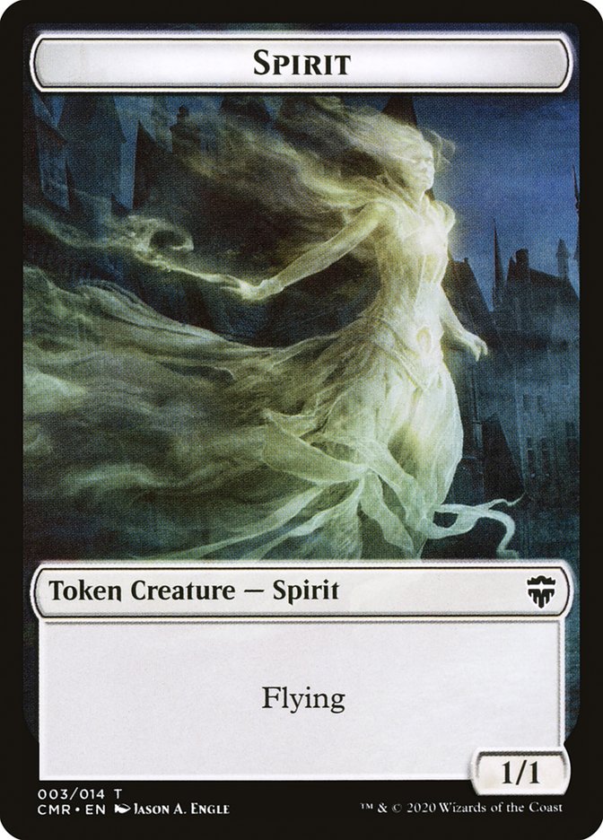 Spirit // Zombie Double-Sided Token [Commander Legends Tokens] | L.A. Mood Comics and Games