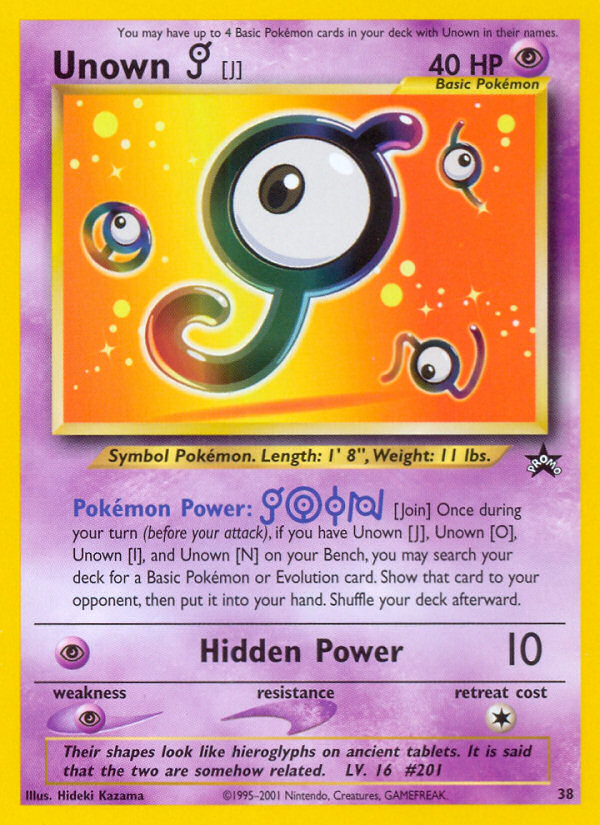 Unown [J] (38) [Wizards of the Coast: Black Star Promos] | L.A. Mood Comics and Games