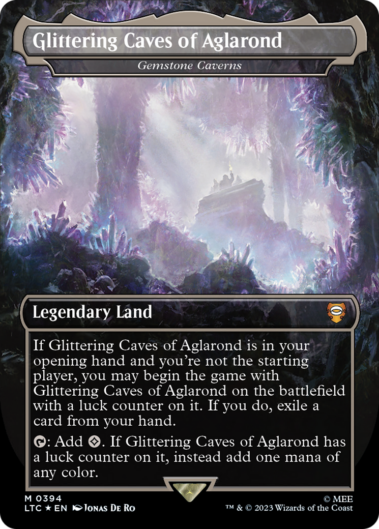 Glittering Caves of Aglarond - Gemstone Caverns (Surge Foil Realms and Relics) [The Lord of the Rings: Tales of Middle-Earth Commander] | L.A. Mood Comics and Games