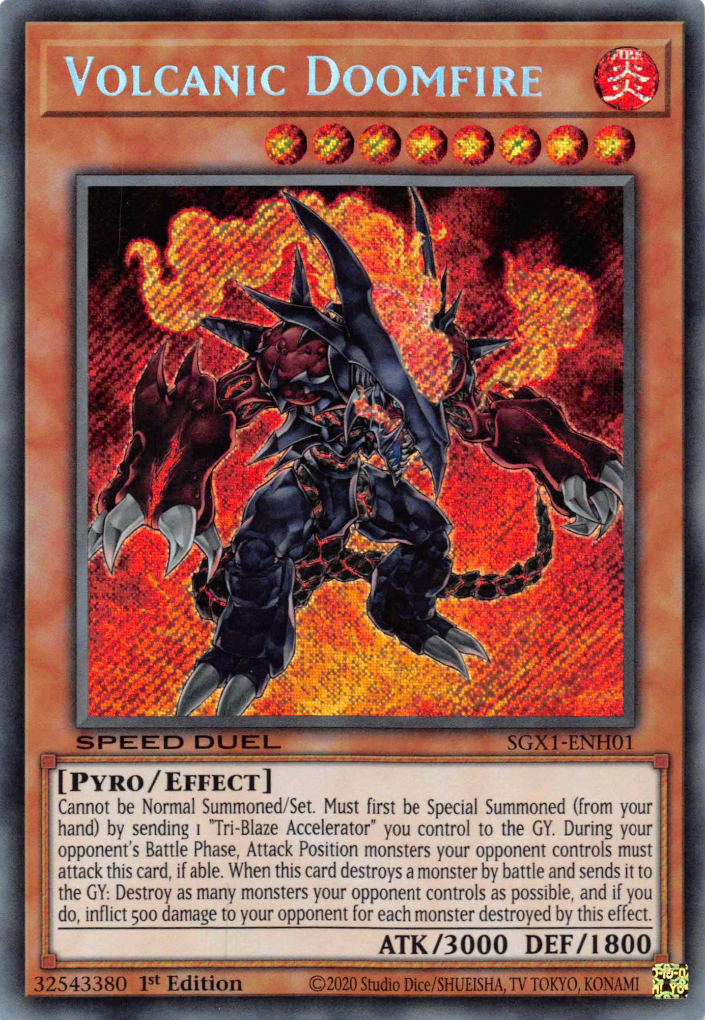 Volcanic Doomfire [SGX1-ENH01] Secret Rare | L.A. Mood Comics and Games