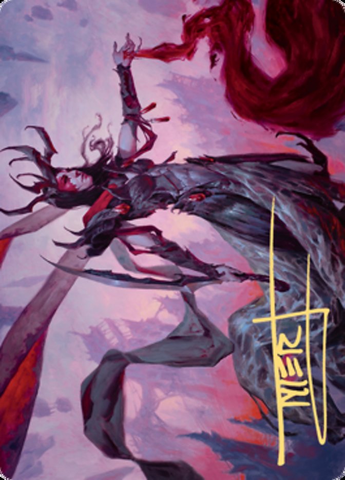 Drana, the Last Bloodchief Art Card (Gold-Stamped Signature) [Zendikar Rising Art Series] | L.A. Mood Comics and Games