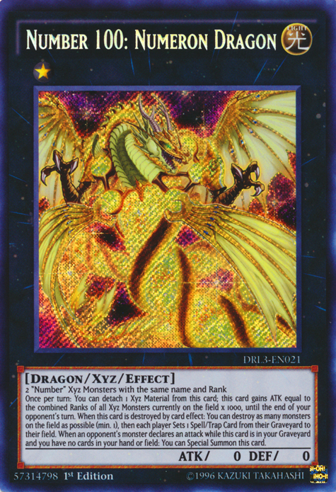 Number 100: Numeron Dragon [DRL3-EN021] Secret Rare | L.A. Mood Comics and Games