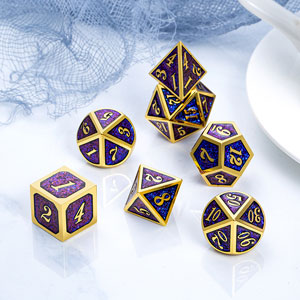 Metal & Enamel Dice Set (7pcs) [Stargazer] | L.A. Mood Comics and Games