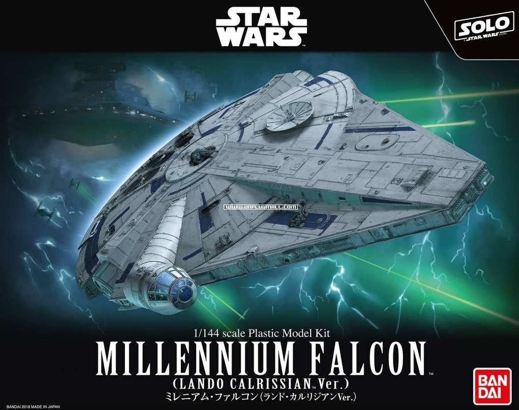 Bandai Millennium Falcon (Lando Calrissian Ver) "Solo: A Star Wars Story", Bandai Star Wars 1/144 Plastic Model Kit | L.A. Mood Comics and Games