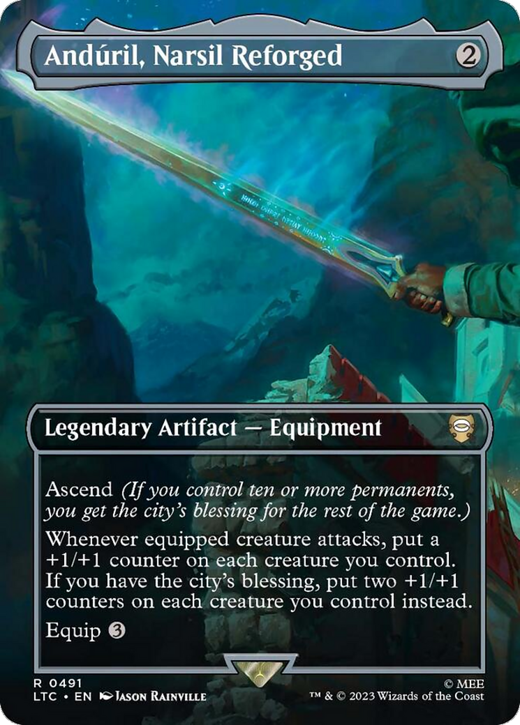Anduril, Narsil Reforged (Borderless) [The Lord of the Rings: Tales of Middle-Earth Commander] | L.A. Mood Comics and Games