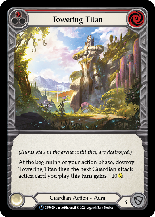 Towering Titan (Red) [U-CRU029] (Crucible of War Unlimited)  Unlimited Rainbow Foil | L.A. Mood Comics and Games
