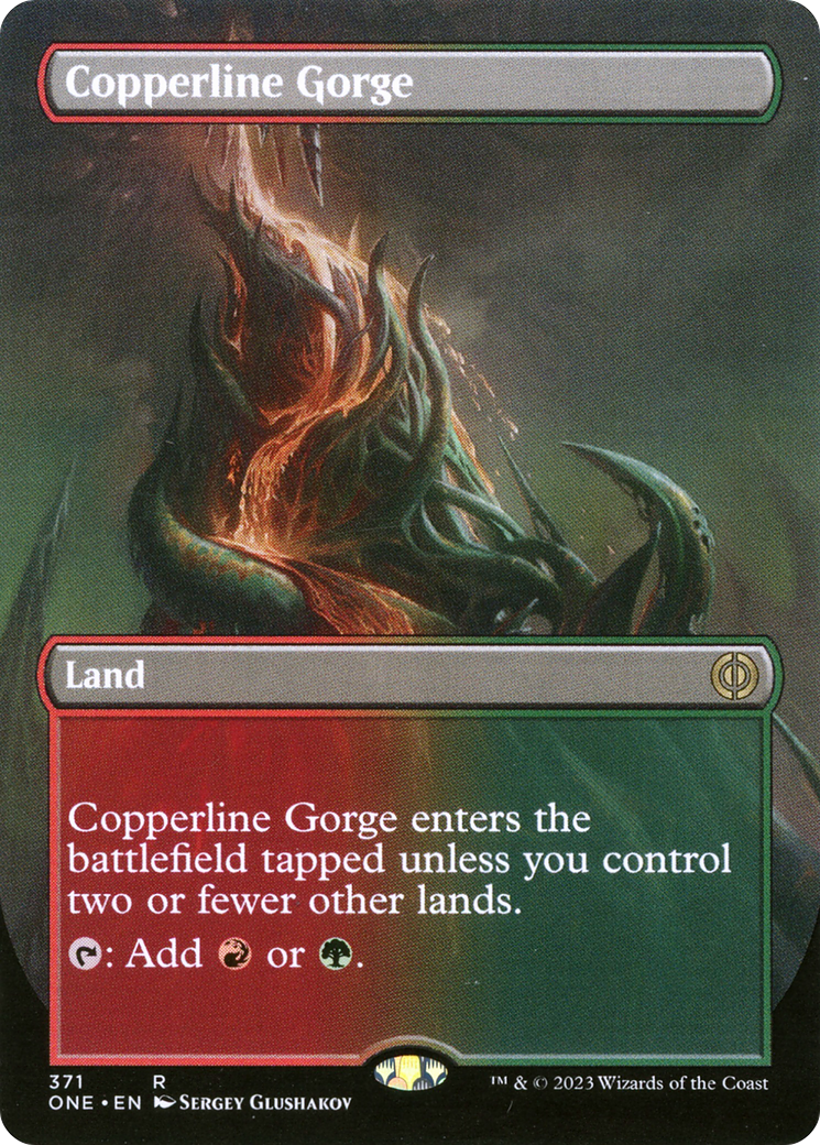 Copperline Gorge (Borderless Alternate Art) [Phyrexia: All Will Be One] | L.A. Mood Comics and Games