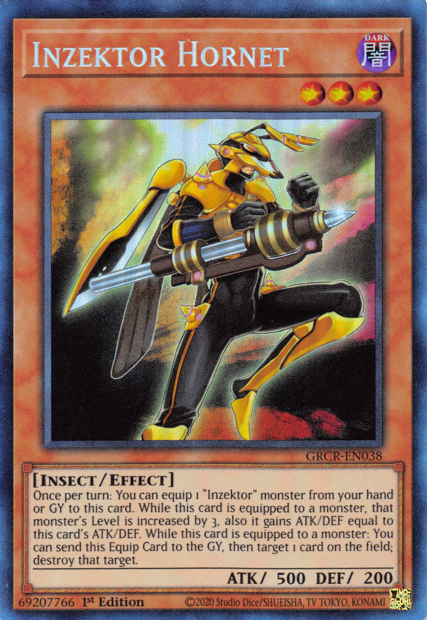 Inzektor Hornet [GRCR-EN038] Collector's Rare | L.A. Mood Comics and Games