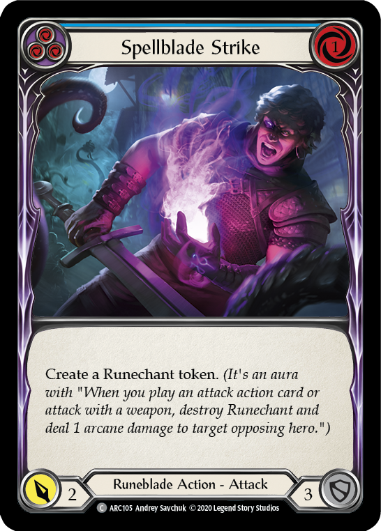Spellblade Strike (Blue) [U-ARC105] (Arcane Rising Unlimited)  Unlimited Rainbow Foil | L.A. Mood Comics and Games