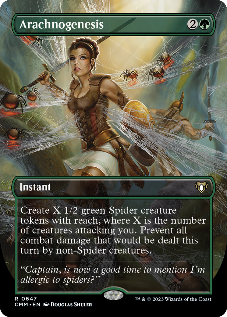Arachnogenesis (Borderless Alternate Art) [Commander Masters] | L.A. Mood Comics and Games