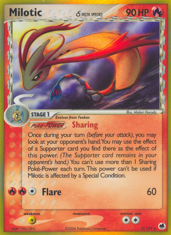 Milotic (5/101) (Delta Species) [EX: Dragon Frontiers] | L.A. Mood Comics and Games