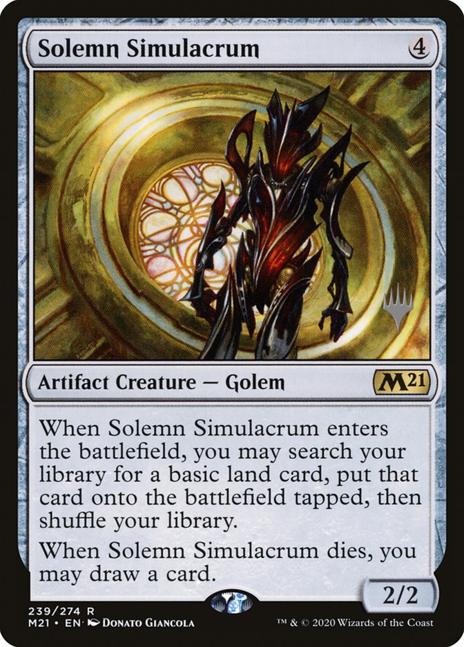 Solemn Simulacrum (Promo Pack) [Core Set 2021 Promos] | L.A. Mood Comics and Games