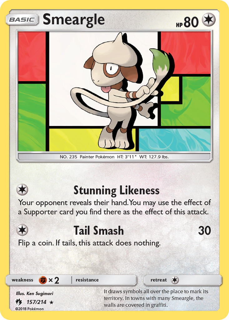 Smeargle (157/214) [Sun & Moon: Lost Thunder] | L.A. Mood Comics and Games