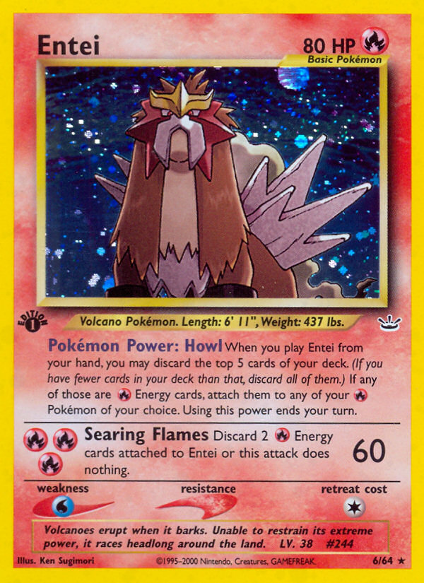 Entei (6/64) [Neo Revelation 1st Edition] | L.A. Mood Comics and Games